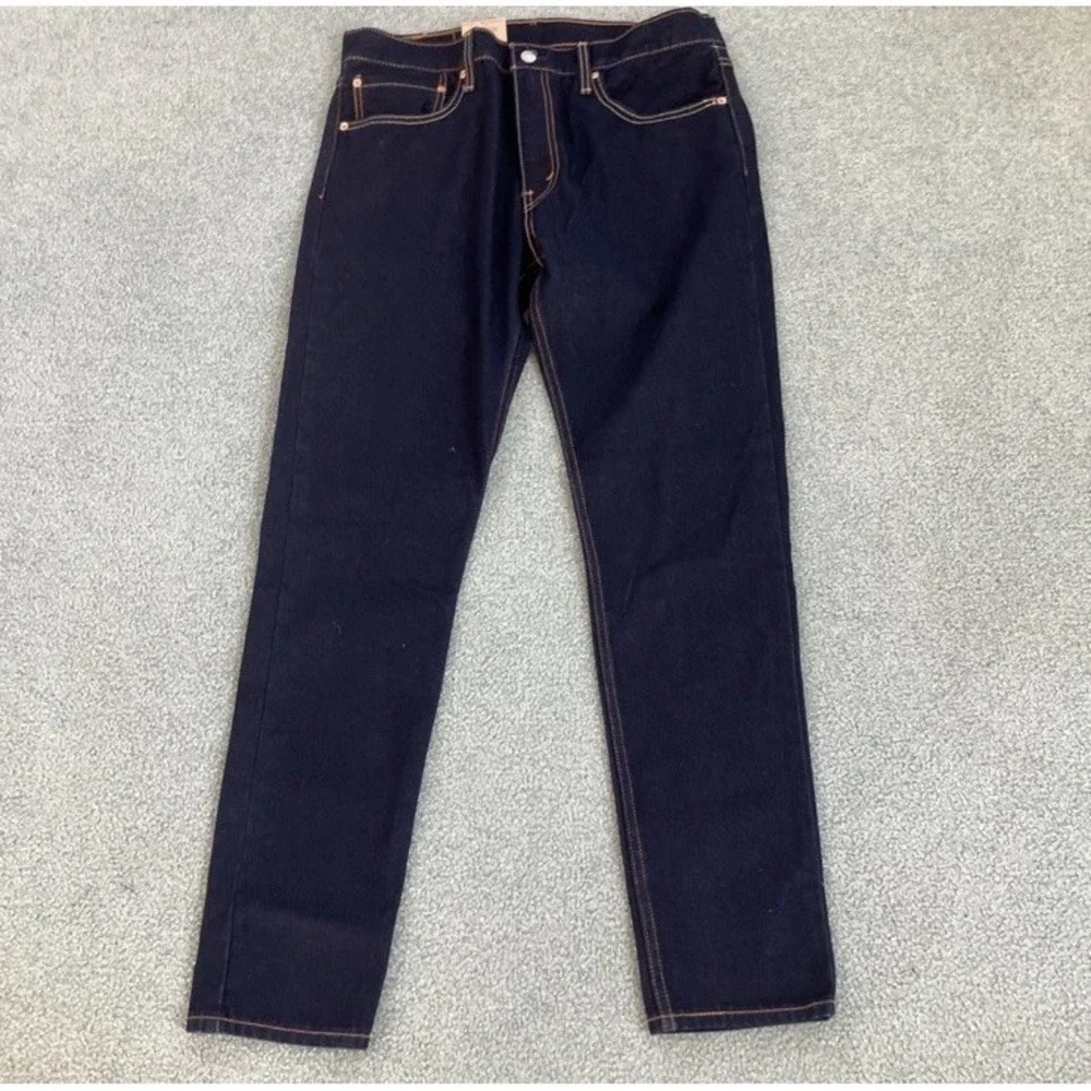 Levi 512 Slim Taper Jeans Mens 34X32 Blue Dark Wash Stretch Flex